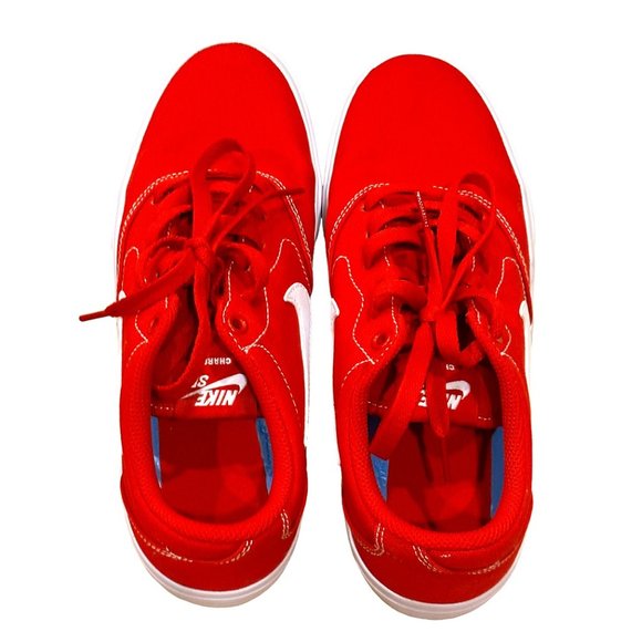 Nike SB Charge Canvas Mystic Red Low Canvas Shoes Skate Sneakers Size 6Y, EUC